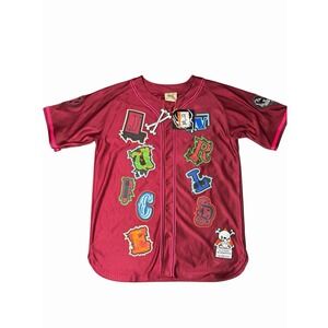 Brand X Juice WRLD Fighting Demons Baseball Embroidered Jersey Large NWT